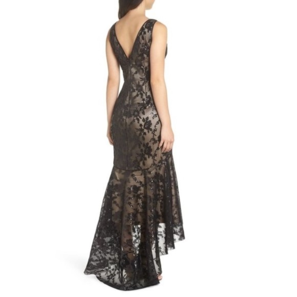 ELIZA J Sequin & Lace High/low Trumpet Gown - Picture 2 of 10